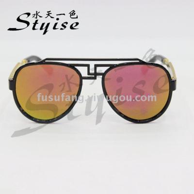 Fashionable gold and mercury piece sunglasses trend sunshade driving sunglasses 921c