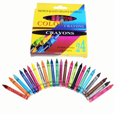 24 color children's crayon oil painting stick stationery primary school students fine arts painting tool pen manufacturers direct sales