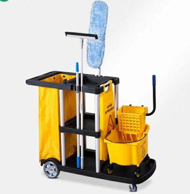 Hotel multi-function cleaning car cleaning trolley