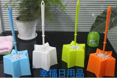 Plastic handle toilet brush set for toilet cleaning