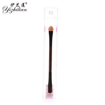 Double head and double use a long, double color sponge eye shadow brush