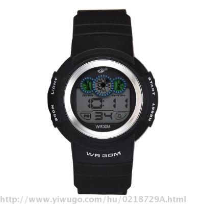 New multi-functional electroplating waterproof sport luminous electronic watch without packaging box