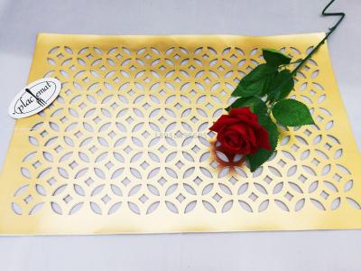 Manufacturer selling PVC non-slip tea table mat meal mat copper