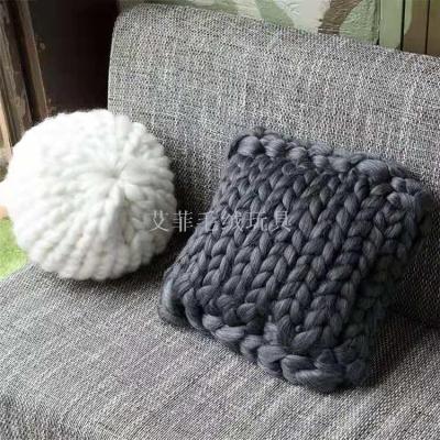OHHIO new fabric thread knitting pillow sofa as as thick cloth woven pillow plush toys