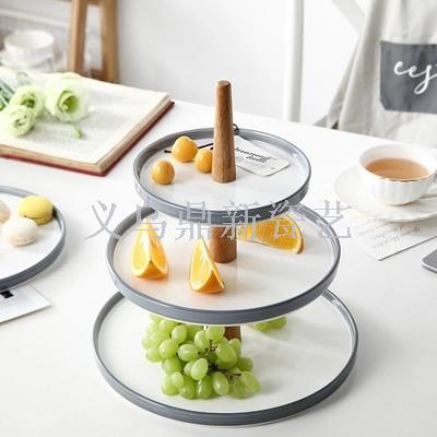 European-style three-layer fruit tray dessert table multi-layer cake stand dry fruit tray tea tray