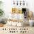 Ceramic sauce jar household storage rack kitchen sauce jar set oil bottle seasoning bottle