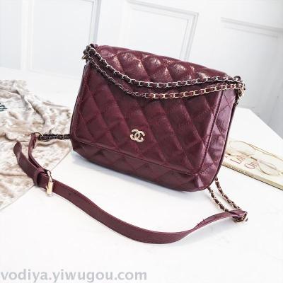 2018 autumn and winter new yula women's bag fashion chain bao lingge embroidery big bag