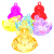 Acrylic Beads Imitation Crystal Transparent Smiling Buddha Pendant Children's Puzzle Bead Material DIY Colored Gem Scattered Beads