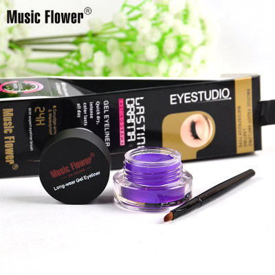 New 2018 Music Flower charm rich eyeliner is waterproof, waterproof, easy to apply and wholesale