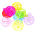 Colorful Transparent Crystal-like Acrylic Scattered Beads Hanging Hole Ring Fun City Crane Machines Bead Accessories Mixed Color One Jin