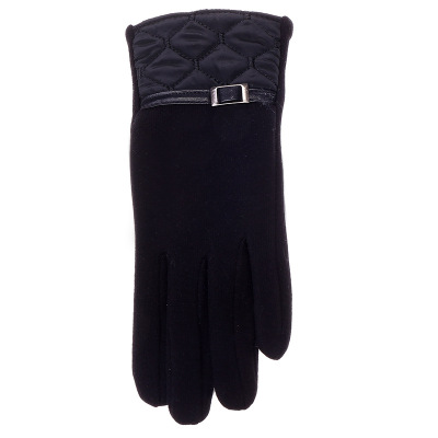 Autumn and Winter Women's Warm Fashion Spun Velvet Gloves Outdoor Sports Fitness Cycling Driving Finger Gloves