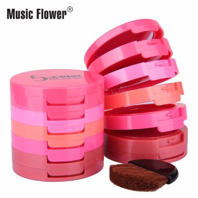 2018 the new Music Flower color new rouge cream 5 colors blush plate nude makeup repair brightening makeup