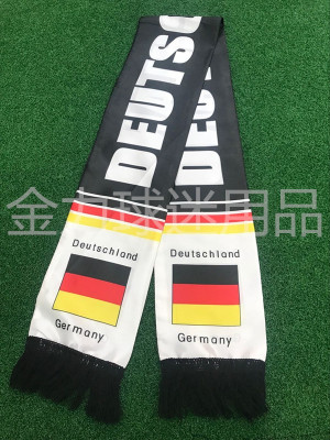 Germany scarf color, polyester, acrylic fabric supplies each fan scarf advertising scarves