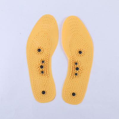 Yellow Magnetic Sockliner with Massage Function Men's and Women's Cutting Insole