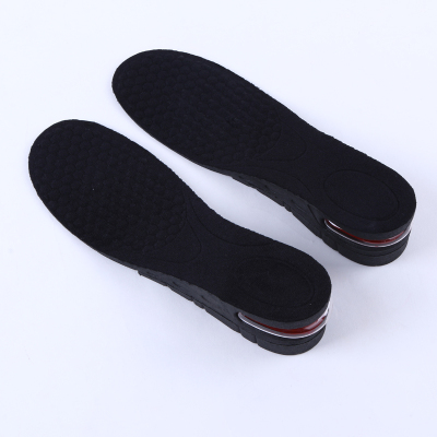 Double-Layer PVC Black Air Cushion Height Increasing Full Cushion Insole Cutting Height Increasing Insole