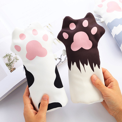 The little fresh cat claw pen bag is a cute pencil-box creative stationery storage bag for both male and female students