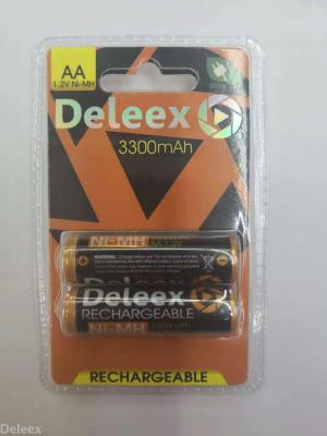 Deleex rechargeable battery 3300mAh box card b2 AA