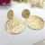 International trade hot style popular personality eardrop earring electroplated metal round iron piece frosted earring earring