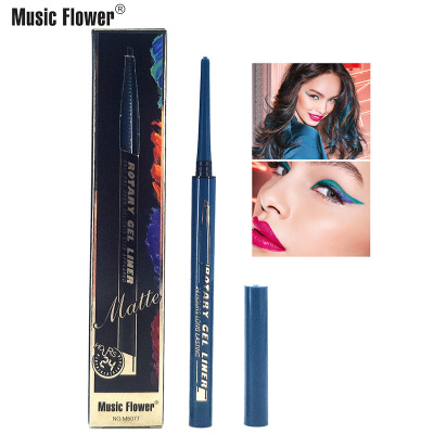 Music flower 2018 new double effect one-in-one eyeliner wholesale eight-color optional long-term effect does not take off makeup waterproof eye shadow