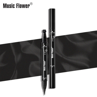 2018 new waterproof, anti-smudge and anti-friction eyeliner wholesale creative two-head seal eyeliner two in one