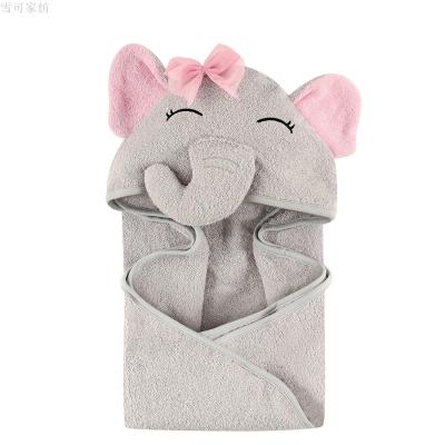 Amazon hooded bamboo bath towel 90*90cm 500gsm elephant bamboo wrap is custom-made gift box