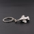 Small metal airplane key chain creative car key ring key chain pendant airline school lettering gift