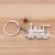 Creative old locomotive key chain male personality car key pendant engraved characters hanging decorations