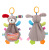 Cartoon animal placating towel export high-quality infant dental gum molars placating towel belt pocket