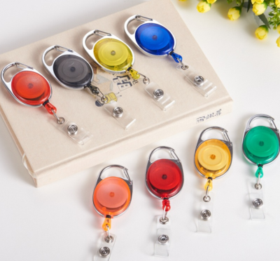 Multi-color transparent metal easy pull button id badge anti-theft key expansion button can be customized logo