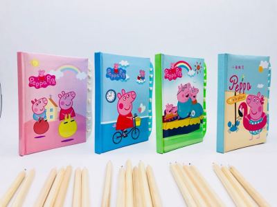 50k key password book 666 peppa pig password lock student notebook stationery gifts