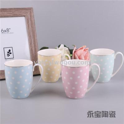 Fresh Porcelain Cup Ceramic Cup Handle Minimalist Cup Cartoon Temperament Personality Mug Hand Painted Temporary Business Gift