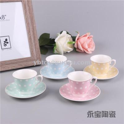 Bone China coffee cup and saucer set European luxury flower tea cup and saucer set English afternoon tea cup and saucer set