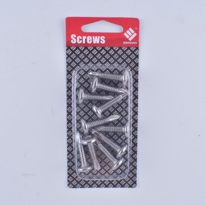 Hardware screw clamp packing 10PCS flat head inside hexagonal drill tail 5.5-24*25