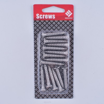Hardware fasteners blister pack 15PCS stainless steel countersunk head self-tapping screw 5*30mm