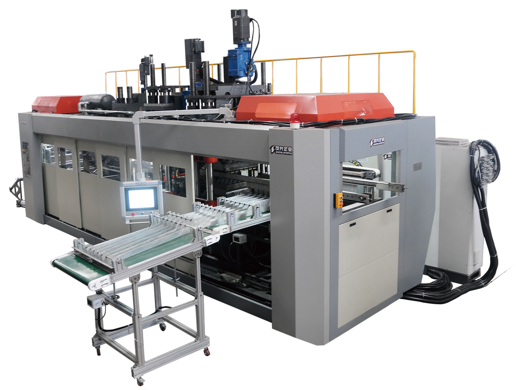 茂兴企业四工位全伺服高速塑料成型机奶茶杯打杯机饭盒机出口内销