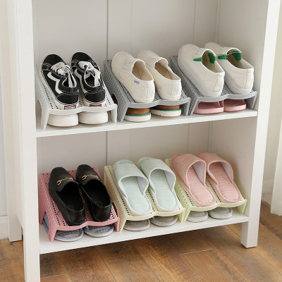 New double row creative shoes drag diy shoes rack sorting appliances save space dormitory household shoes storage rack