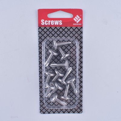 Hardware screw clamp packing 12PCS flat head inside hexagonal drill tail 5.5-24*19