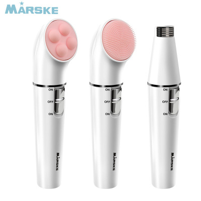 MARSKE Electric hair Remover facial Cleanser Wash Brush massage shaving Lady Three in one multifunctional