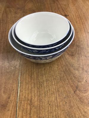 Ceramic blue color rice bowl