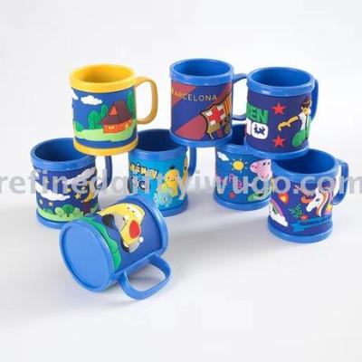 New PVC creative cartoon soft plastic children's cup exquisite design custom advertising promotional gifts