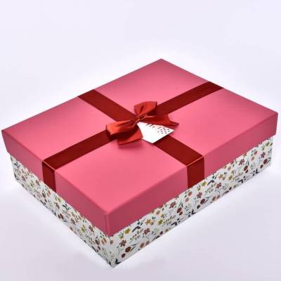 New high end fashion simple cross bow gift box
