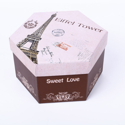 Supply sales crystal jewelry special high - grade gift boxes hexagonal decorative jewelry boxes