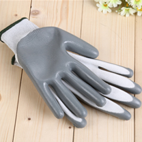 彩层13针尼龙丁晴防油防滑浸胶耐磨手套劳保用品