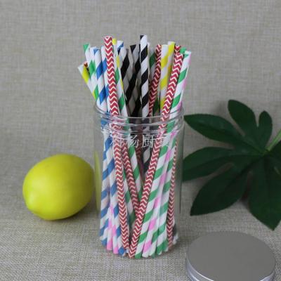 Colored environmentally friendly paper straw