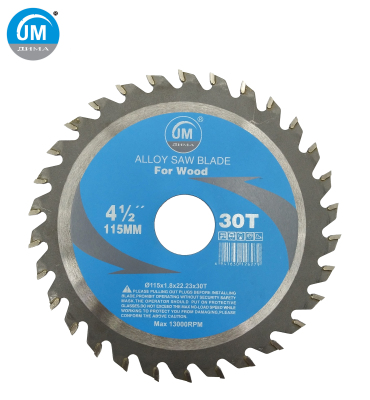 Alloy saw blade for wood