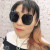 New metallic sunglasses big frame sunglasses women fashion square personality