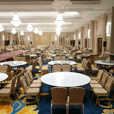 Five-star hotel banquet dining chair hotel chain hotel banquet hall aluminum dining chairs