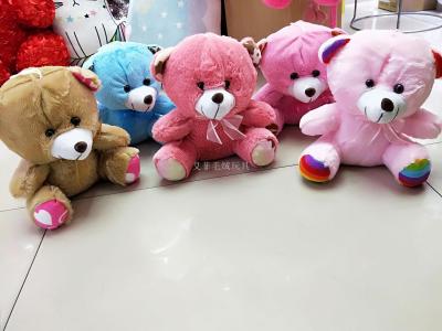Creative luminous bear LED ribbon bow tie bear valentine 's day gifts express bear plush toys