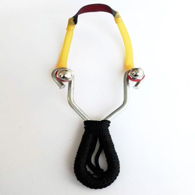 Strong round leather slingshot stainless steel pinchers wild card ball games