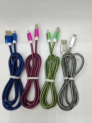 Braiding Thread Metal Toe Cap V8,I6 Data Cable